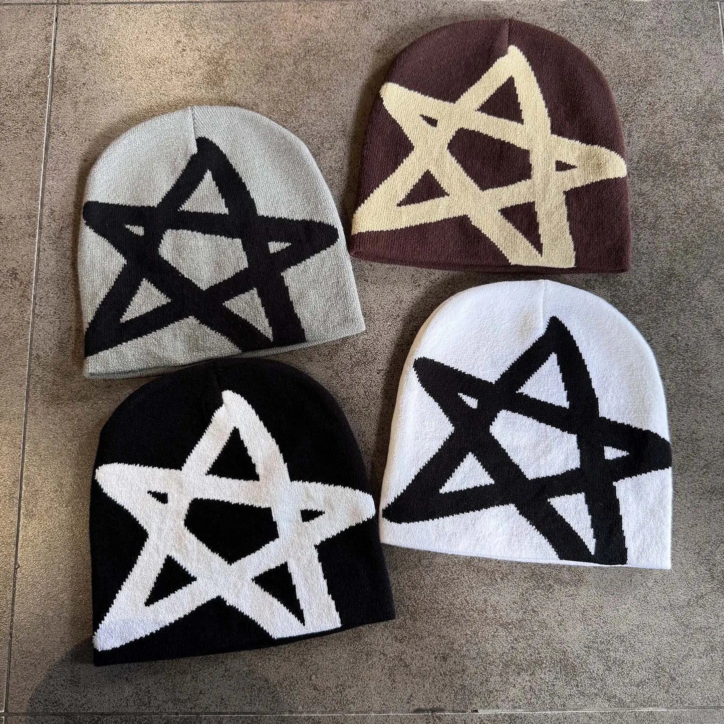 Star Knitted Beanies Skiing Cold Hat Winter Autumn Outdoor Keep Warm Women Men Y2K Cap Hip Hop Ear Gorra Bonnet Unisex Skullcap